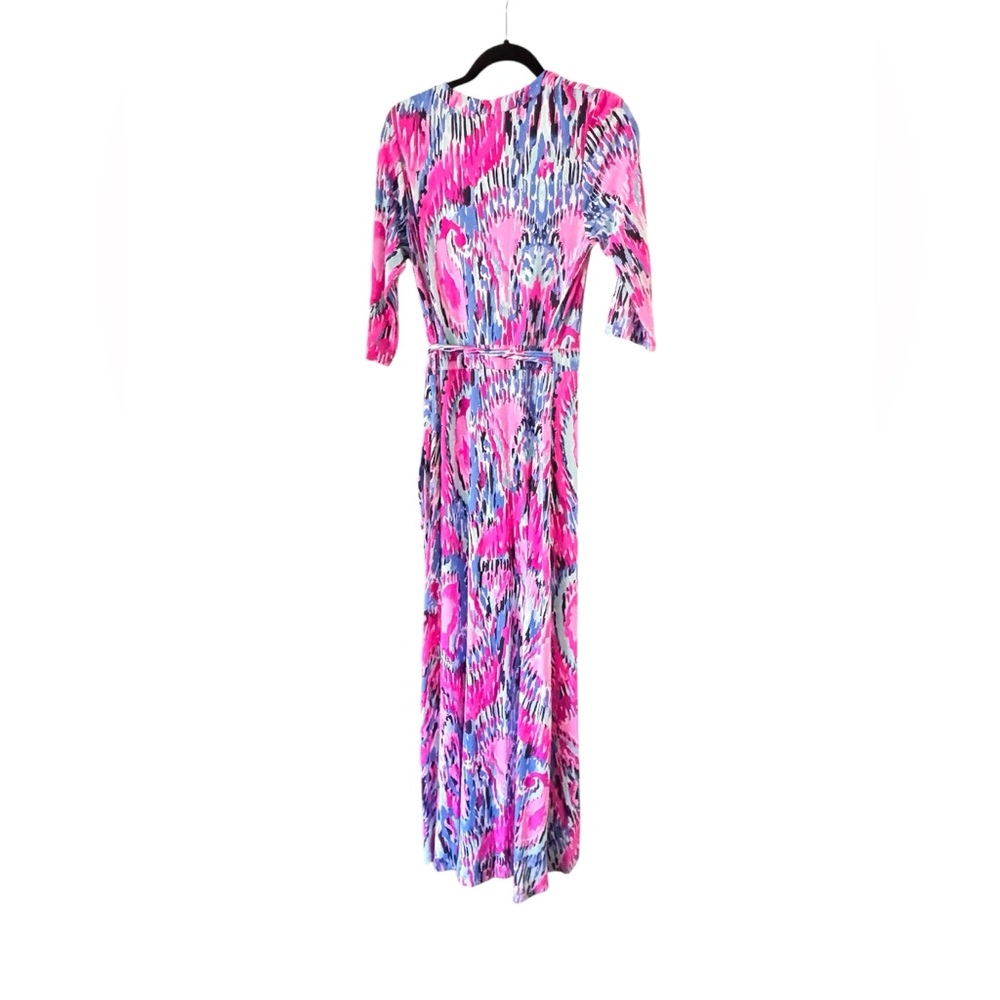 LILLY PULITZER MARVISTA
WRAP MAXI DRESS In  MULTI FREE
SPIRIT Print Size Medium. - Picture 5 of 9